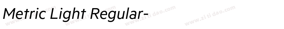 Metric Light Regular字体转换